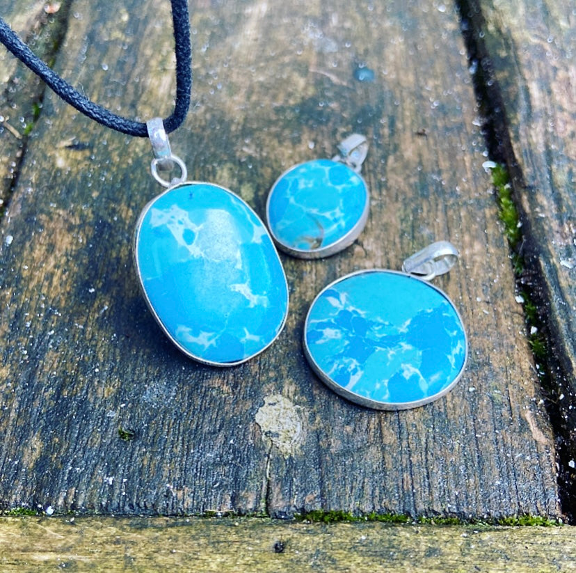 Blue Sediment Jasper pendant "The Anchor"