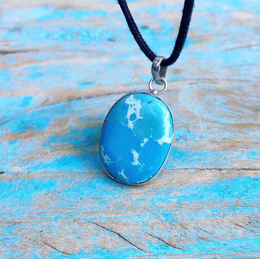 Blue Sediment Jasper pendant "The Anchor"