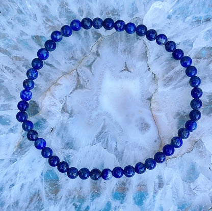 Lapis Lazuli armbandje "Durven en doen"