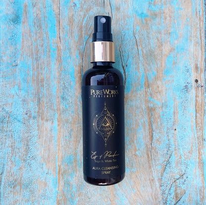 Aura Cleansing spray met salie en witte thee