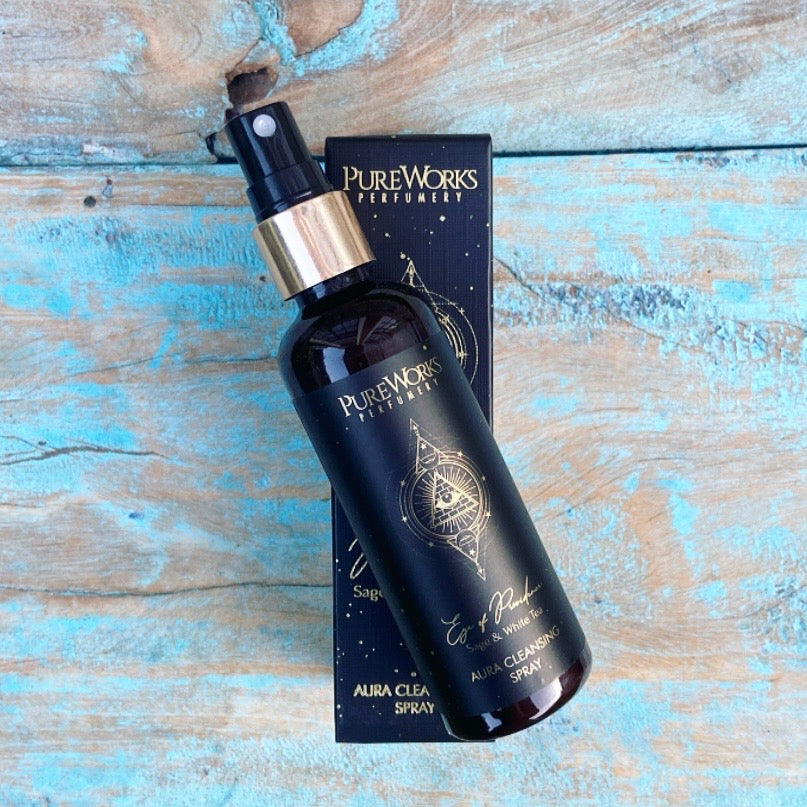 Aura Cleansing spray met salie en witte thee