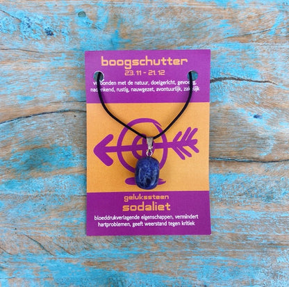 Sterrenbeeld edelsteen hanger "boogschutter" (23-11/21-12)