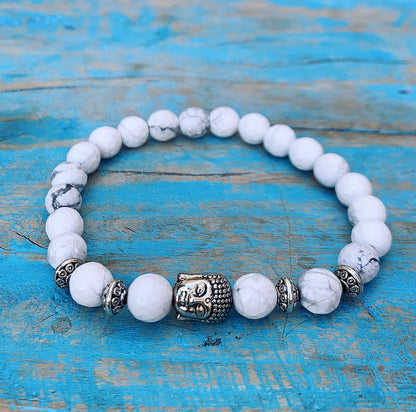 Buddha bracelet howlite "Peace"