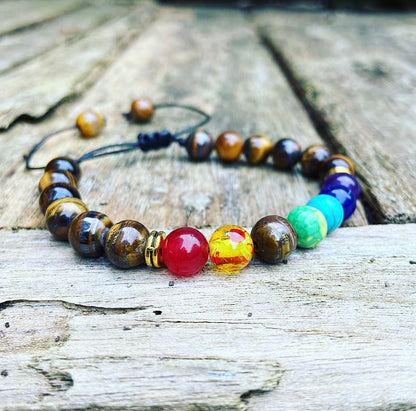 Armband Tijgeroog "Chakra Bescherming"