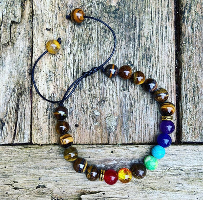 Armband Tijgeroog "Chakra Bescherming"