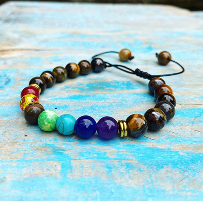 Armband Tijgeroog "Chakra Bescherming"