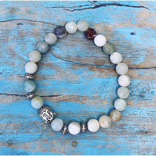 Buddha-Armband Amazonit „Stärke“