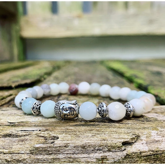 Buddha-Armband Amazonit „Stärke“