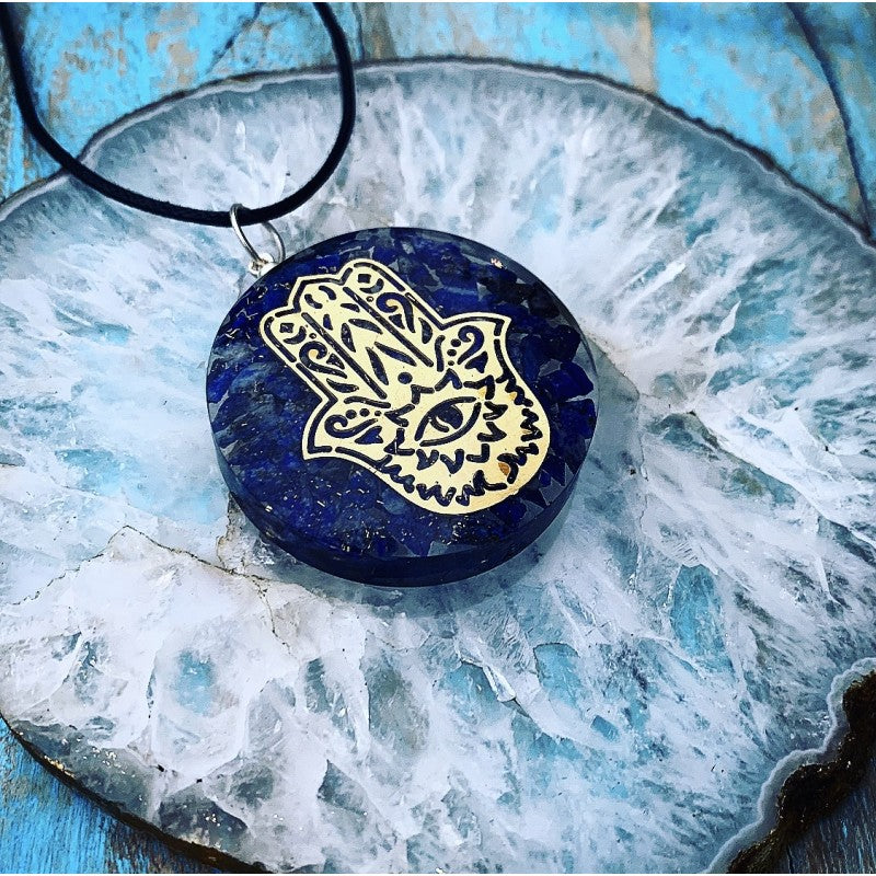 Orgon hanger Lapis Lazuli "Hamsa Hand"