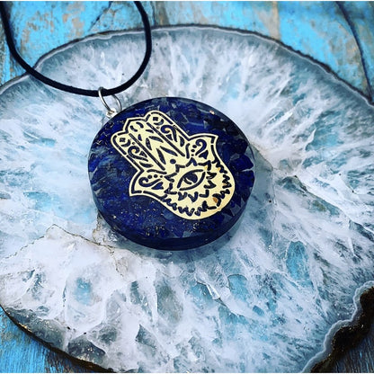 Orgon hanger Lapis Lazuli "Hamsa Hand"