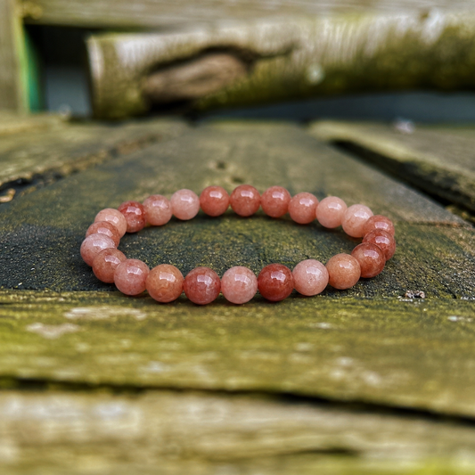 Armband Rode Aventurijn "Vol Levenslust "