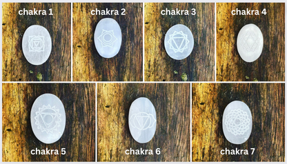 Seleniet Stenen Set "Chakra Power Healing"