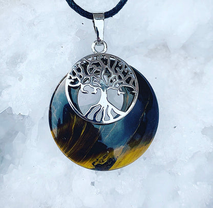 Donut pendant Tiger Eye "Strength &amp; Radiance"