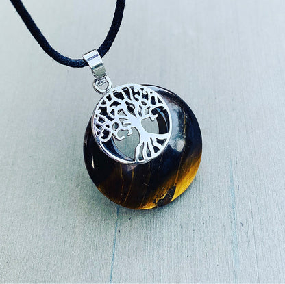 Donut pendant Tiger Eye "Strength &amp; Radiance"